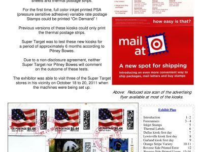 ZKUŠEBNÍ PROVOZ POŠTOVNÍCH STŘEDISEK "SUPER TARGET" TYPU "MAIL & GO" (DALLAS - FORT WORTH)