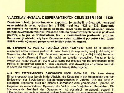 Z ESPERANTSKÝCH CELIN SSSR 1925-1939