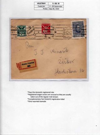 CZECHOSLOVAKIA MACHINE ADVERTISING CANCELS: THE FIRST REPUBLIC PERIOD – sheet 3