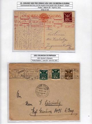 CZECHOSLOVAKIA MACHINE ADVERTISING CANCELS: THE FIRST REPUBLIC PERIOD – sheet 5