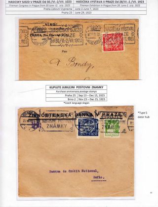 CZECHOSLOVAKIA MACHINE ADVERTISING CANCELS: THE FIRST REPUBLIC PERIOD – sheet 11