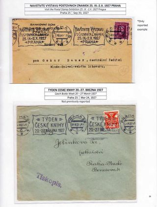 CZECHOSLOVAKIA MACHINE ADVERTISING CANCELS: THE FIRST REPUBLIC PERIOD – sheet 22