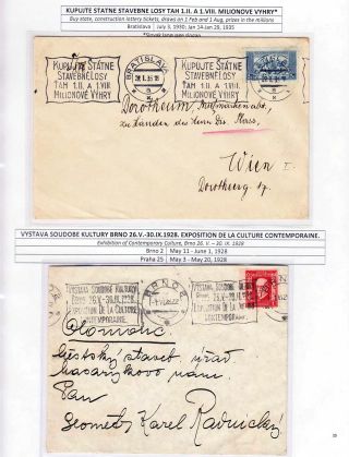 CZECHOSLOVAKIA MACHINE ADVERTISING CANCELS: THE FIRST REPUBLIC PERIOD – sheet 24