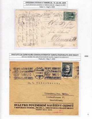 CZECHOSLOVAKIA MACHINE ADVERTISING CANCELS: THE FIRST REPUBLIC PERIOD – sheet 31