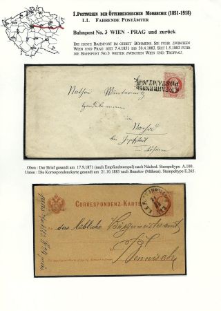 BAHNPOSTEN IN BÖHMEN 1851-1950 UND IHRE STEMPEL – Blatt 3