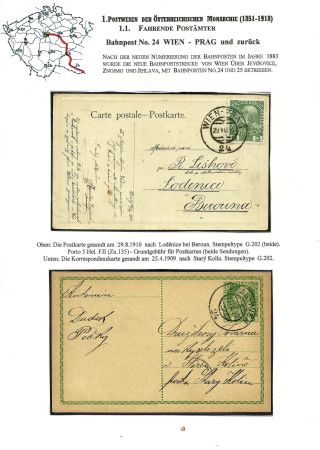 BAHNPOSTEN IN BÖHMEN 1851-1950 UND IHRE STEMPEL – Blatt 9