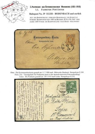 BAHNPOSTEN IN BÖHMEN 1851-1950 UND IHRE STEMPEL – Blatt 13
