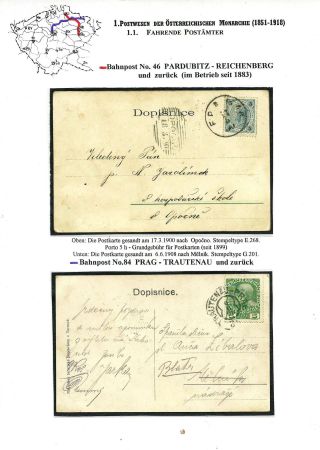 BAHNPOSTEN IN BÖHMEN 1851-1950 UND IHRE STEMPEL – Blatt 14