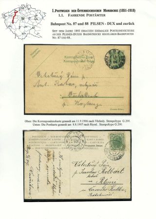 BAHNPOSTEN IN BÖHMEN 1851-1950 UND IHRE STEMPEL – Blatt 16