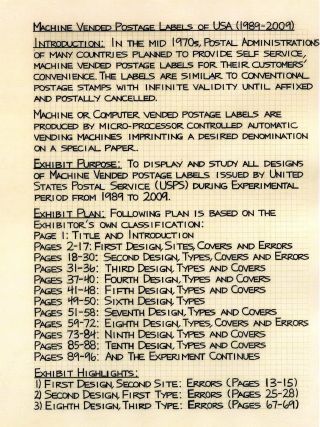 AUTOMATOVÉ POŠTOVNÍ NÁLEPKY-ZNÁMKY USA (1989-2009) – list 2