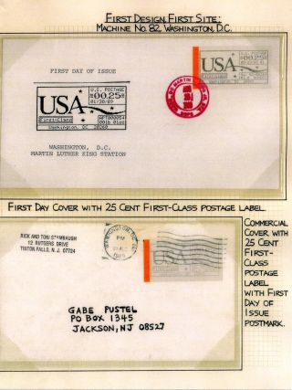 AUTOMATOVÉ POŠTOVNÍ NÁLEPKY-ZNÁMKY USA (1989-2009) – list 4