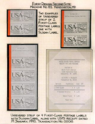 AUTOMATOVÉ POŠTOVNÍ NÁLEPKY-ZNÁMKY USA (1989-2009) – list 13