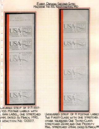 AUTOMATOVÉ POŠTOVNÍ NÁLEPKY-ZNÁMKY USA (1989-2009) – list 14
