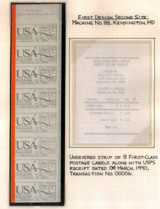 AUTOMATOVÉ POŠTOVNÍ NÁLEPKY-ZNÁMKY USA (1989-2009) – list 15