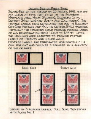 AUTOMATOVÉ POŠTOVNÍ NÁLEPKY-ZNÁMKY USA (1989-2009) – list 18