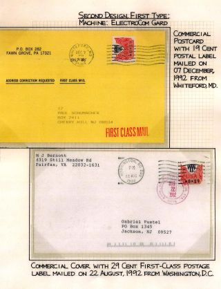 AUTOMATOVÉ POŠTOVNÍ NÁLEPKY-ZNÁMKY USA (1989-2009) – list 22