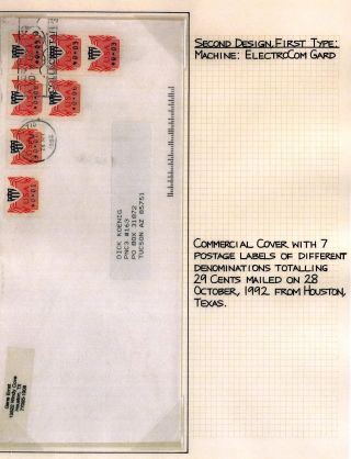 AUTOMATOVÉ POŠTOVNÍ NÁLEPKY-ZNÁMKY USA (1989-2009) – list 23