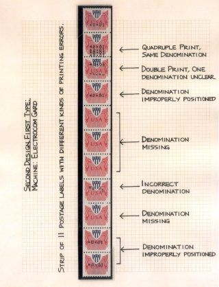 AUTOMATOVÉ POŠTOVNÍ NÁLEPKY-ZNÁMKY USA (1989-2009) – list 26