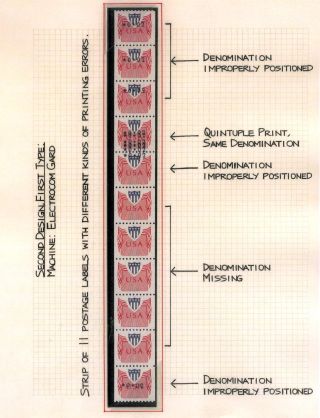 AUTOMATOVÉ POŠTOVNÍ NÁLEPKY-ZNÁMKY USA (1989-2009) – list 27
