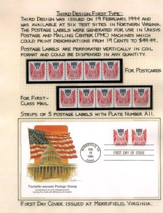 AUTOMATOVÉ POŠTOVNÍ NÁLEPKY-ZNÁMKY USA (1989-2009) – list 31