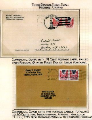 AUTOMATOVÉ POŠTOVNÍ NÁLEPKY-ZNÁMKY USA (1989-2009) – list 32