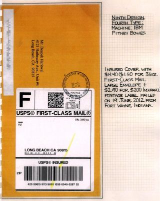 AUTOMATOVÉ POŠTOVNÍ NÁLEPKY-ZNÁMKY USA (1989-2009) – list 84