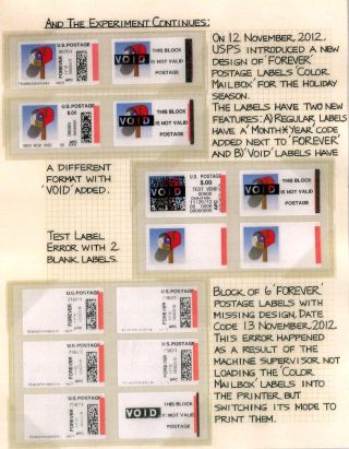 AUTOMATOVÉ POŠTOVNÍ NÁLEPKY-ZNÁMKY USA (1989-2009) – list 95