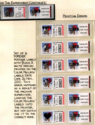 AUTOMATOVÉ POŠTOVNÍ NÁLEPKY-ZNÁMKY USA (1989-2009) – list 96