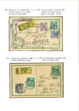 RAKOUSKO:  CELINY - DOPISNICE 1869-1918 – list 68
