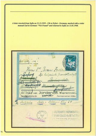 ENTWICKLUNG DES BULGARISCHEN LUFTPOST 1875-1948 – Blatt 69