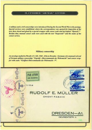 ENTWICKLUNG DES BULGARISCHEN LUFTPOST 1875-1948 – Blatt 72
