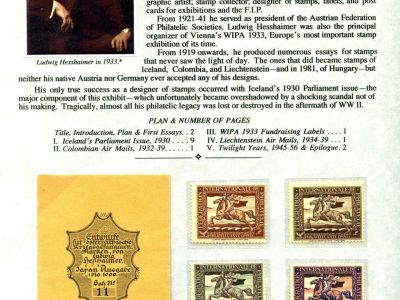 LUDWIG HESSHAIMER (1872-1956), PASSION FOR PHILATELY