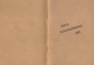 MONOGRAPH POSTA CESKOSLOVENSKA 1919 (J. LESETICKY, 1920) – sheet 1