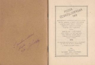 MONOGRAPH POSTA CESKOSLOVENSKA 1919 (J. LESETICKY, 1920) – sheet 2