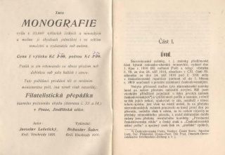 MONOGRAPH POSTA CESKOSLOVENSKA 1919 (J. LESETICKY, 1920) – sheet 3