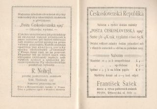 MONOGRAPH POSTA CESKOSLOVENSKA 1919 (J. LESETICKY, 1920) – sheet 26