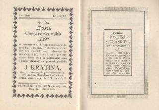 MONOGRAPH POSTA CESKOSLOVENSKA 1919 (J. LESETICKY, 1920) – sheet 27