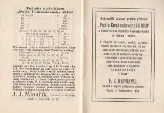 MONOGRAPH POSTA CESKOSLOVENSKA 1919 (J. LESETICKY, 1920) – sheet 28