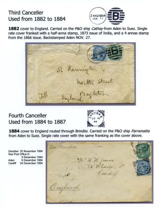 INDIAN POST OFFICE IN ZANZIBAR 1878-1895 – sheet 7