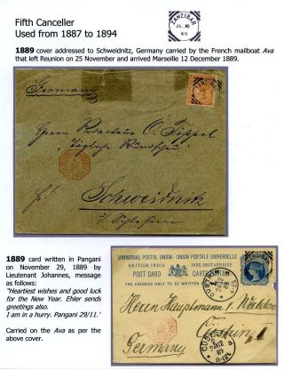 INDIAN POST OFFICE IN ZANZIBAR 1878-1895 – sheet 9
