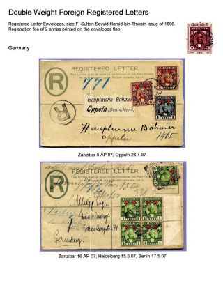 SULTAN SEYYID HAMED-BIN-THWAIN - DEFINITIVE AND PROVISIONAL ISSUES OF ZANZIBAR AND BRITISH EAST AFRICA 1896-8 – sheet 12