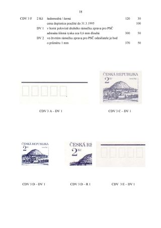 SPEZIALKATALOG FÜR GANZSACHEN DER TSCHECHISCHEN REPUBLIK 1993-2014 – Blatt 18