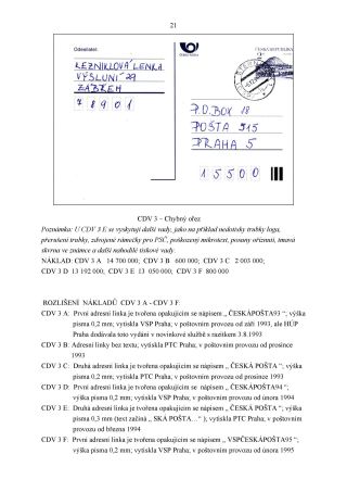 SPEZIALKATALOG FÜR GANZSACHEN DER TSCHECHISCHEN REPUBLIK 1993-2014 – Blatt 21