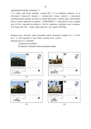 SPEZIALKATALOG FÜR GANZSACHEN DER TSCHECHISCHEN REPUBLIK 1993-2014 – Blatt 26