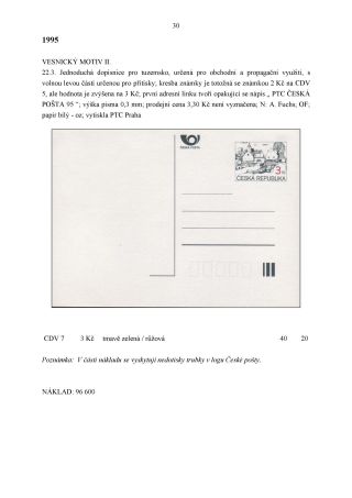SPEZIALKATALOG FÜR GANZSACHEN DER TSCHECHISCHEN REPUBLIK 1993-2014 – Blatt 30