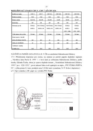 CZECH REPUBLIC - SPECIALISED CATALOGUE OF POSTAL STATIONERY 1993-2014 – sheet 37