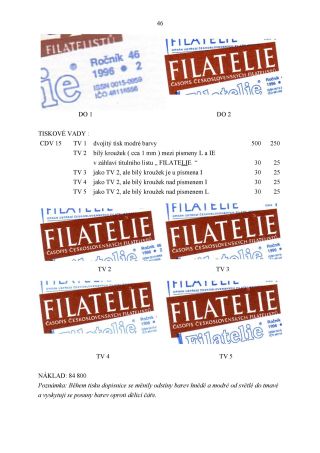 CZECH REPUBLIC - SPECIALISED CATALOGUE OF POSTAL STATIONERY 1993-2014 – sheet 46