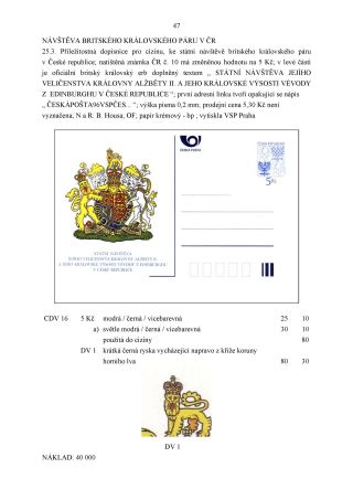 CZECH REPUBLIC - SPECIALISED CATALOGUE OF POSTAL STATIONERY 1993-2014 – sheet 47