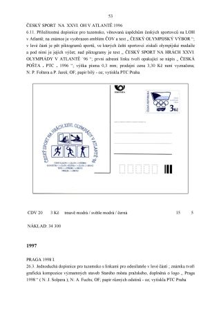 CZECH REPUBLIC - SPECIALISED CATALOGUE OF POSTAL STATIONERY 1993-2014 – sheet 53