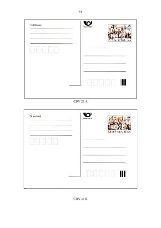 CZECH REPUBLIC - SPECIALISED CATALOGUE OF POSTAL STATIONERY 1993-2014 – sheet 54